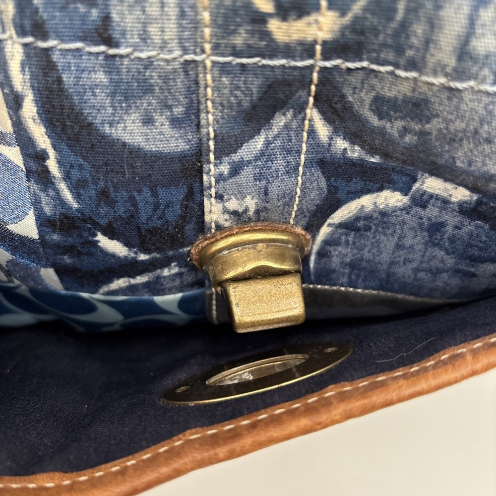 Coach Indigo Denim Blue Patchwork Ergo XL Hobo Handbag Purse Bag RARE Leather - Picture 4 of 16